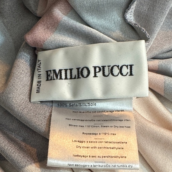 Beautiful Emilio Pucci Multicolor Geometric Long Sleeve Silk Dress EUC - Picture 2 of 10